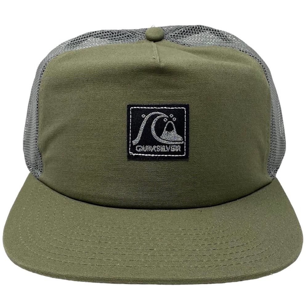 Quiksilver Men's Single Fin Trucker Hat Cap - Olive - Picture 2 of 4